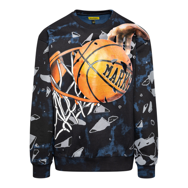 Black sweatshirt with basketball style print                                                                                                           MARKET