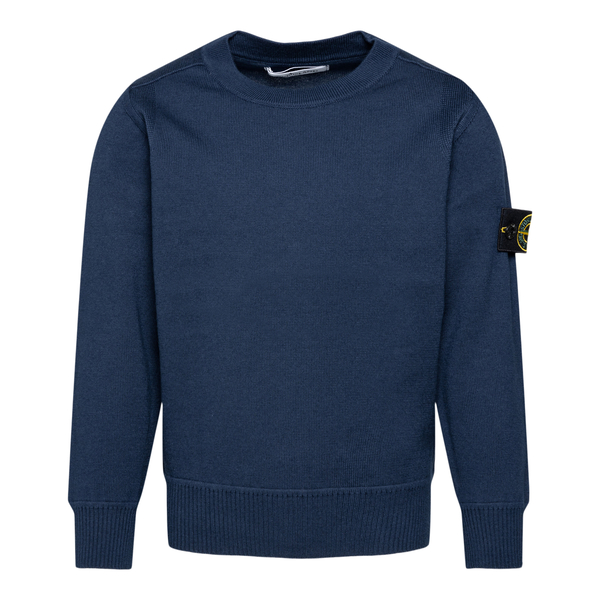 Blue sweater with logo patch                                                                                                                           STONE ISLAND                                      