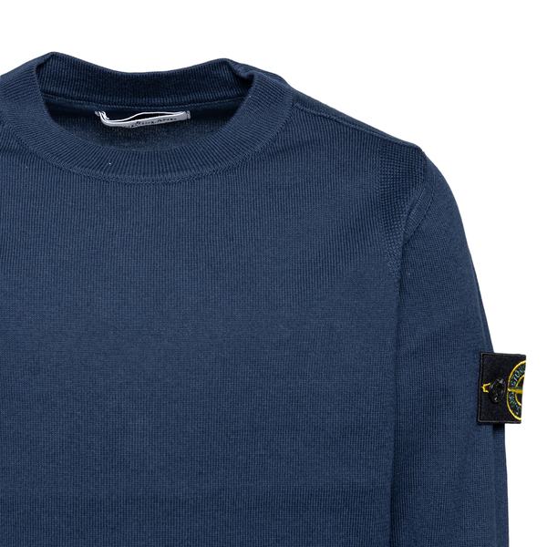 Blue sweater with logo patch                                                                                                                           STONE ISLAND                                      