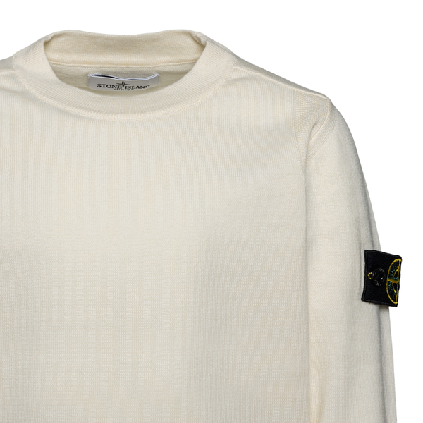 White sweatshirt with logo patch                                                                                                                       STONE ISLAND                                      