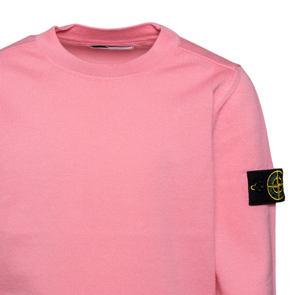Pink sweatshirt with logo patch                                                                                                                        STONE ISLAND