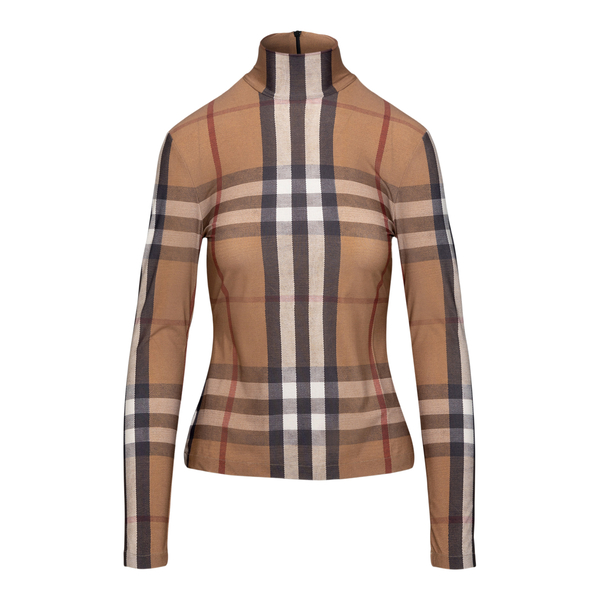 Fitted brown checked top                                                                                                                               BURBERRY