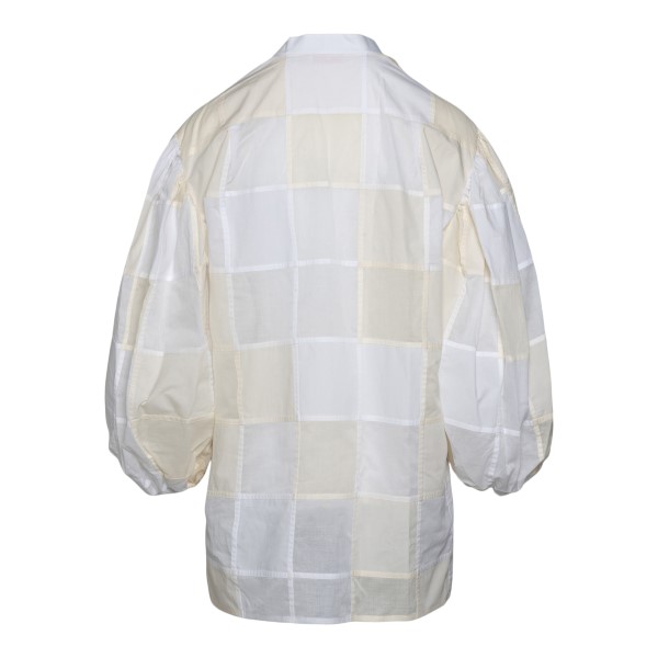 White and yellow checked blouse                                                                                                                        TORY BURCH                                        