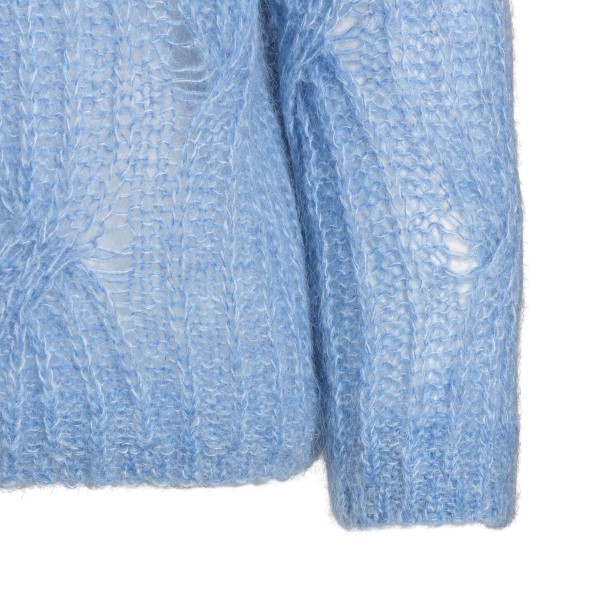 Light blue sweater with woven pattern                                                                                                                  FORTE FORTE                                       