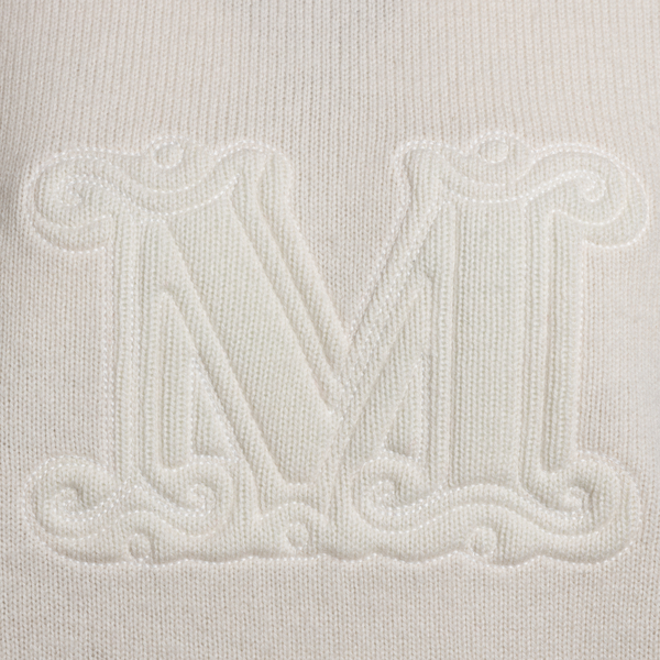 Maglione bianco con ricamo M                                                                                                                           MAX MARA MAX MARA