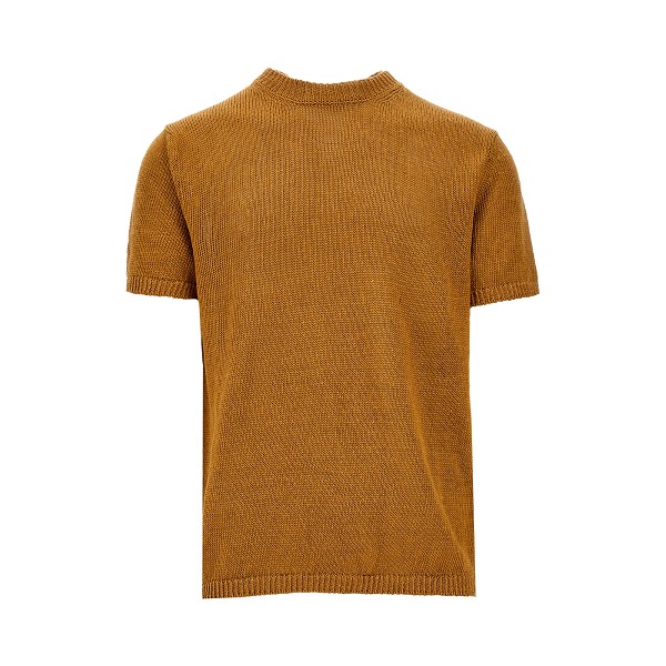 Linen knit T-shirt Amaranto | Ratti Boutique