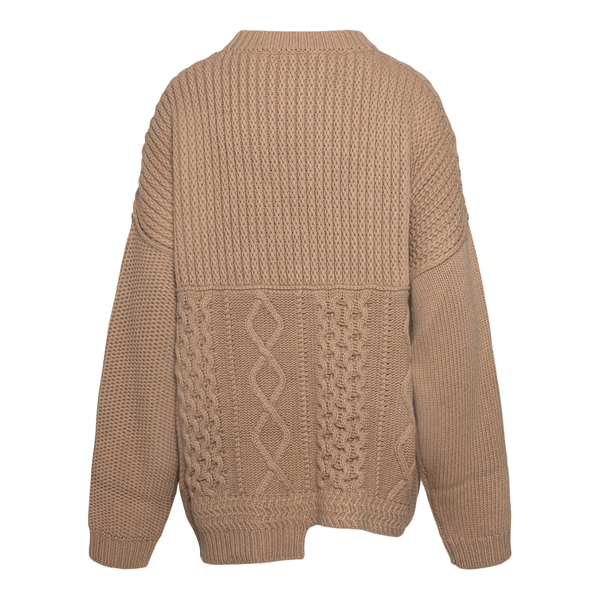 Beige sweater with intertwining and brand nam                                                                                                          AMBUSH