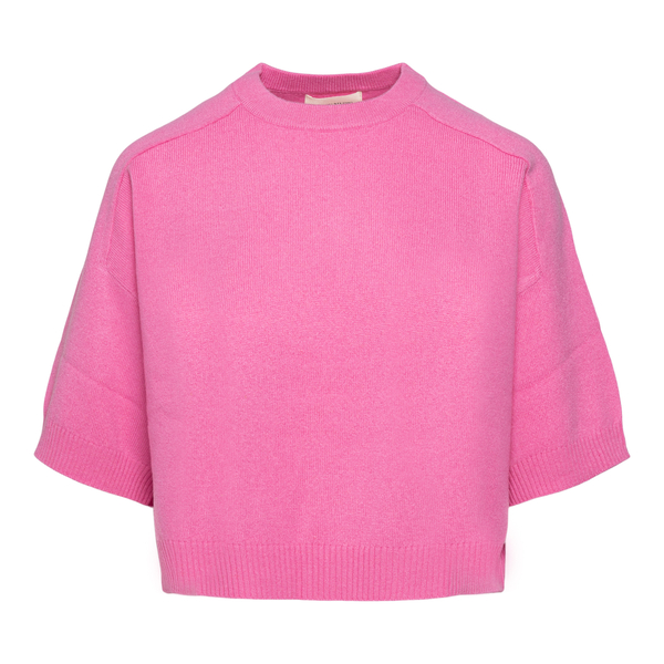 Pink cropped sweater                                                                                                                                  Loulou Studio DARAT front