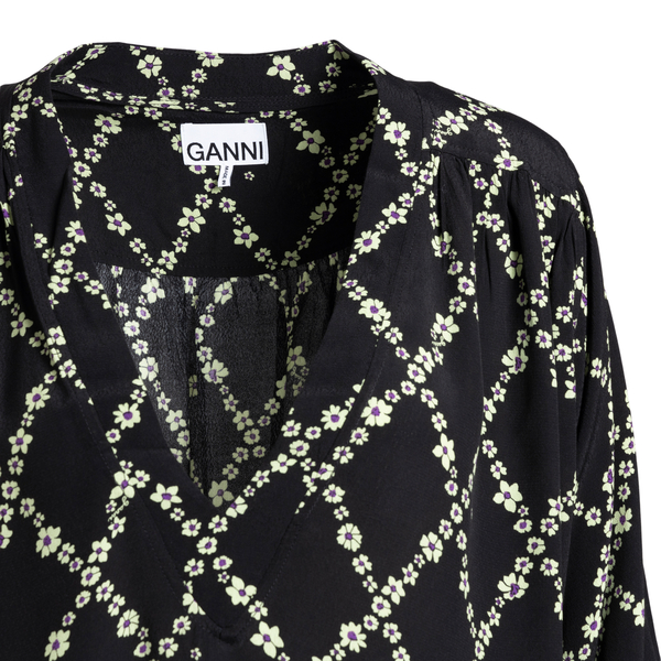 Patterned blouse with long sleeves                                                                                                                     GANNI                                             