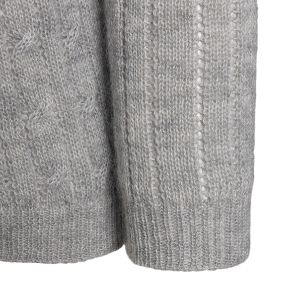 Light grey sweater with intertwining                                                                                                                   FABRIZIO DEL CARLO                                