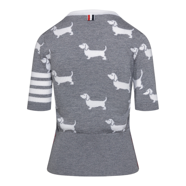 Grey sweater with little dogs                                                                                                                          THOM BROWNE                                       