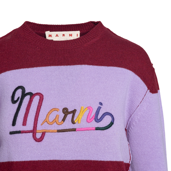 Striped sweater with embroidery                                                                                                                        MARNI                                             