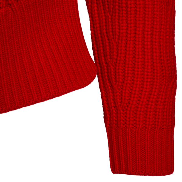 Red sweater with intertwining                                                                                                                          PATOU
