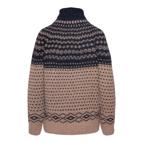 Beige sweater with geometric pattern                                                                                                                   DRUMOHR