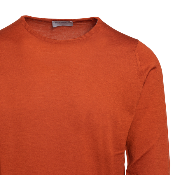 Orange crewneck sweater                                                                                                                                JOHN SMEDLEY