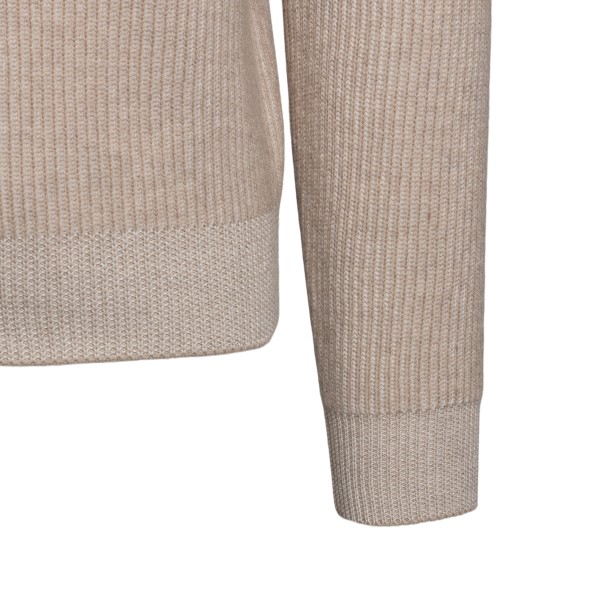 Beige sweater with zip                                                                                                                                 BRUNELLO CUCINELLI