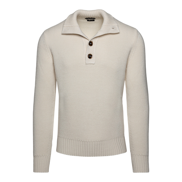 Cream sweater with collar                                                                                                                             Tom Ford TFK126 front