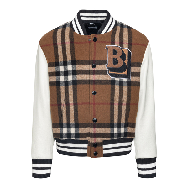Wool and leather bomber                                                                                                                               Burberry 8048691 front