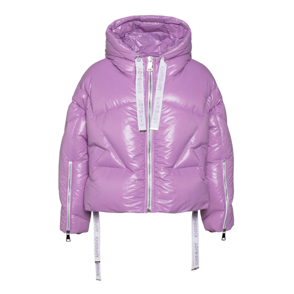 Lilac down jacket with hood Khrisjoy | Ratti Boutique