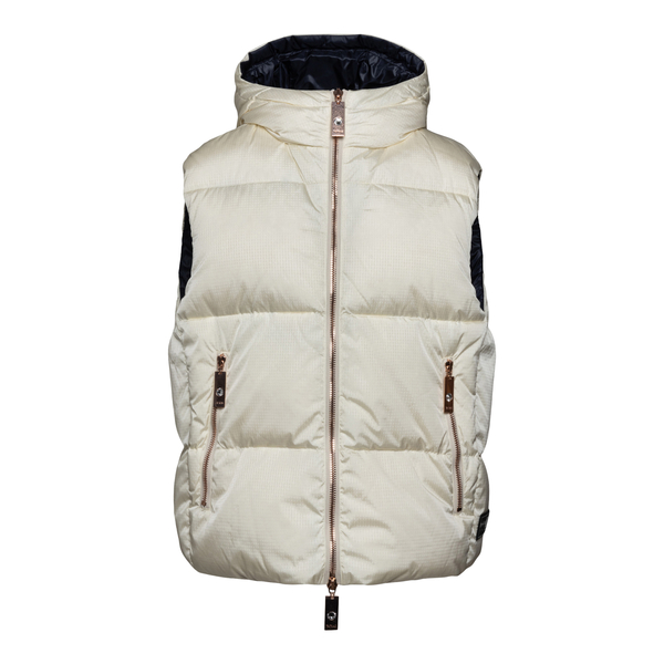 White padded vest with hood                                                                                                                           Tatras MTSF22S4823D front