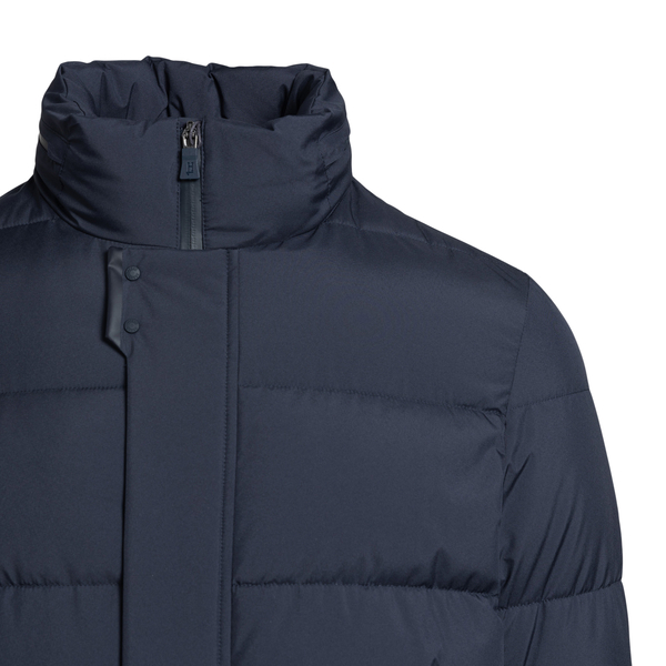 Blue down jacket with high collar Herno | Ratti Boutique