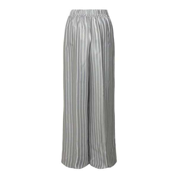 Pantaloni ampi in grigio a righe                                                                                                                       davanti