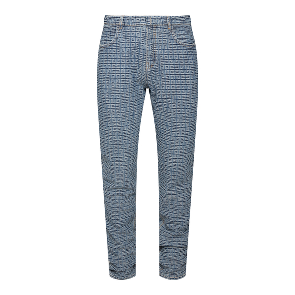 Jeans with logo pattern                                                                                                                               Givenchy BM50ST back