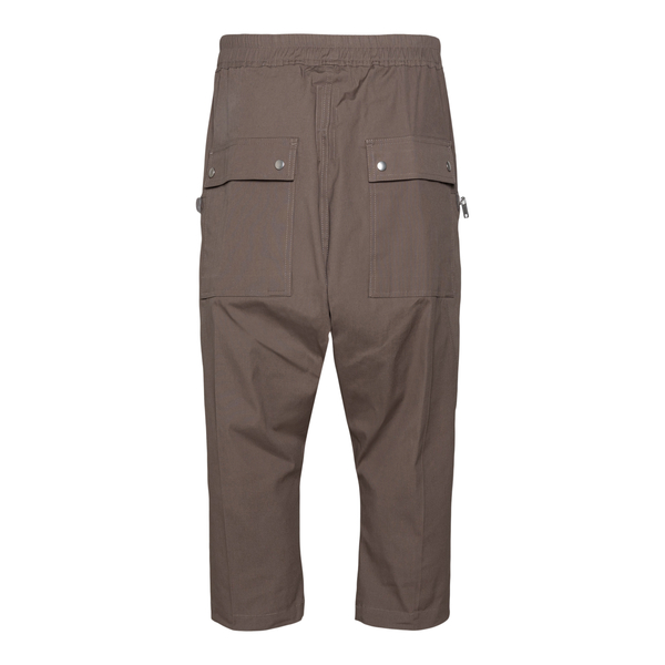 Pantaloni crop marroni con tasche laterali                                                                                                             davanti