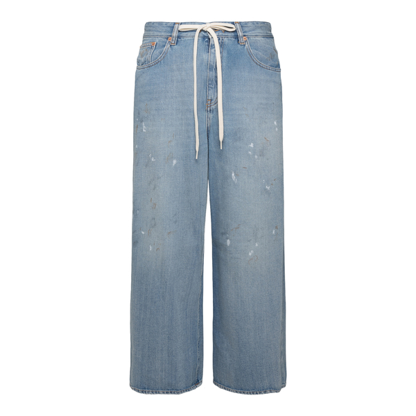 High-waisted jeans with wide leg                                                                                                                      Mm6 S52LA0162 front