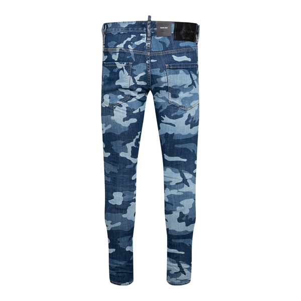 Jeans blu camouflage                                                                                                                                   davanti