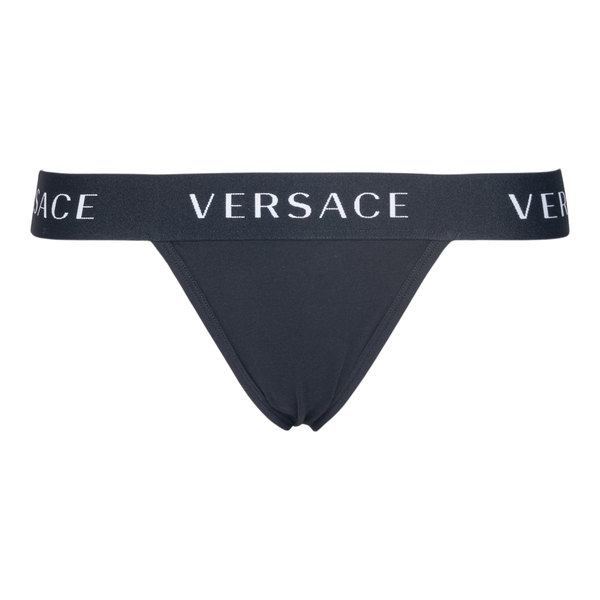 Black thong with brand name                                                                                                                           Versace AUD04070 back