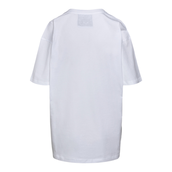 T-shirt bianca con stampa orsetto                                                                                                                      davanti