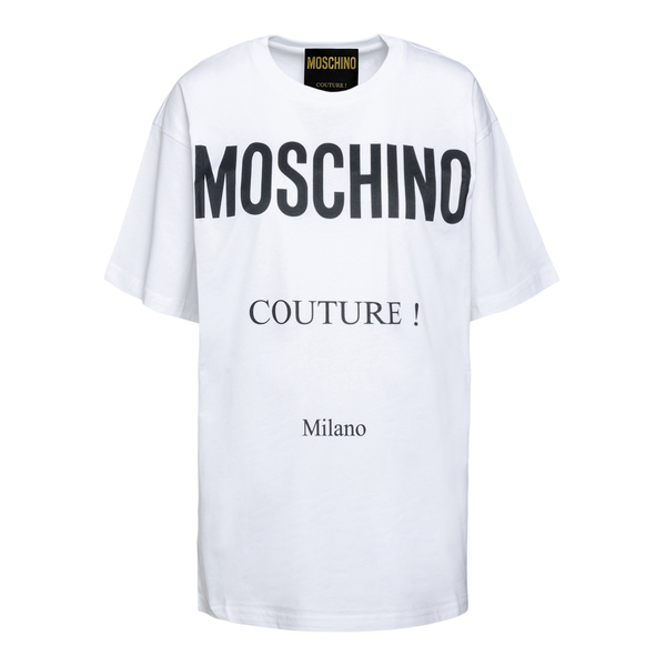 White T-shirt with contrasting brand name                                                                                                             Moschino 0717 back