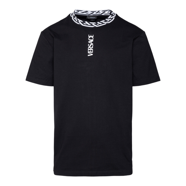 Black T-shirt with interlacing detail                                                                                                                 Versace 1003391 back