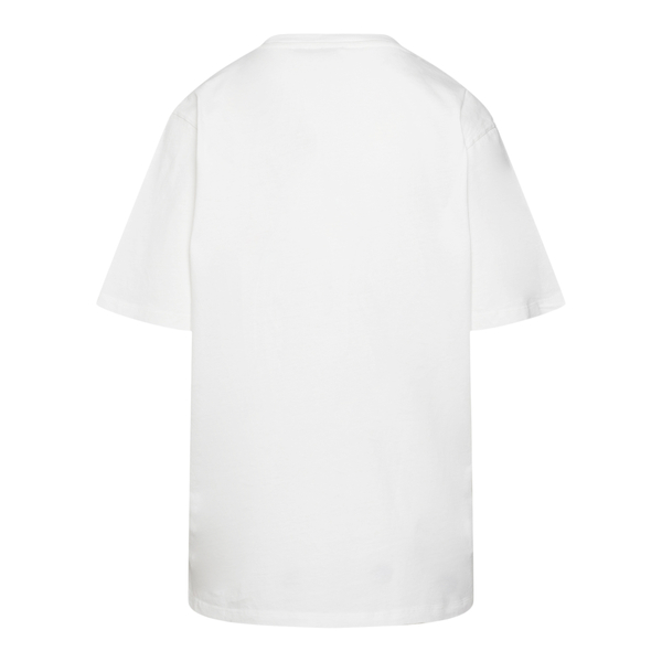 T-shirt bianca con stampa a cerchio                                                                                                                    davanti