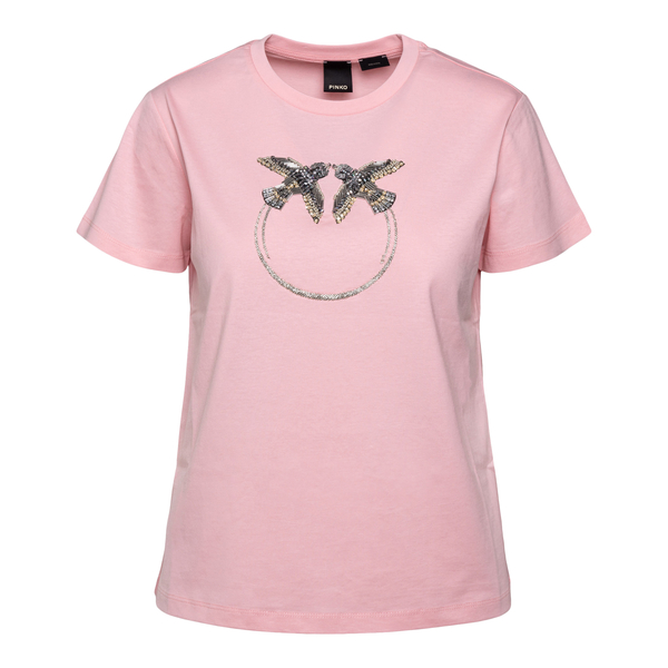 Pink T-shirt with logo                                                                                                                                Pinko 1G1720 back
