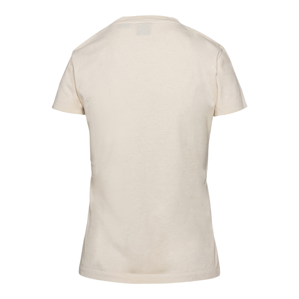 T-shirt bianca con stampa labbra                                                                                                                       davanti