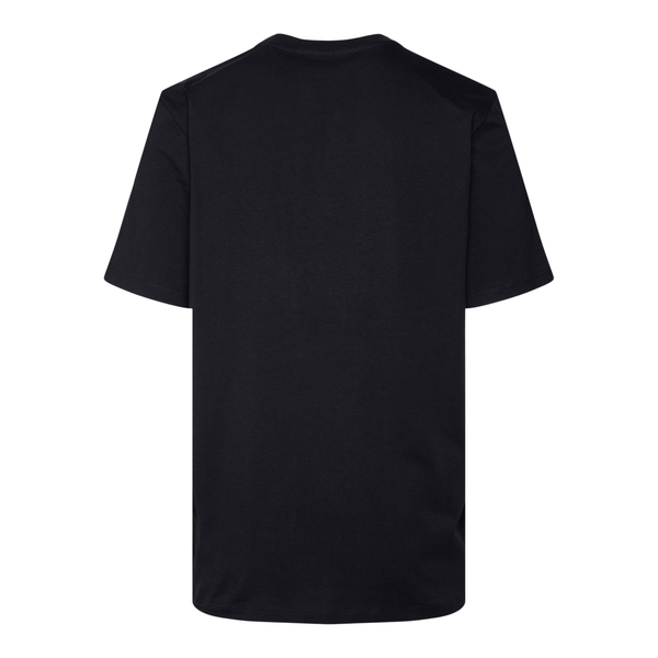 T-shirt nera con logo e cuori                                                                                                                          davanti