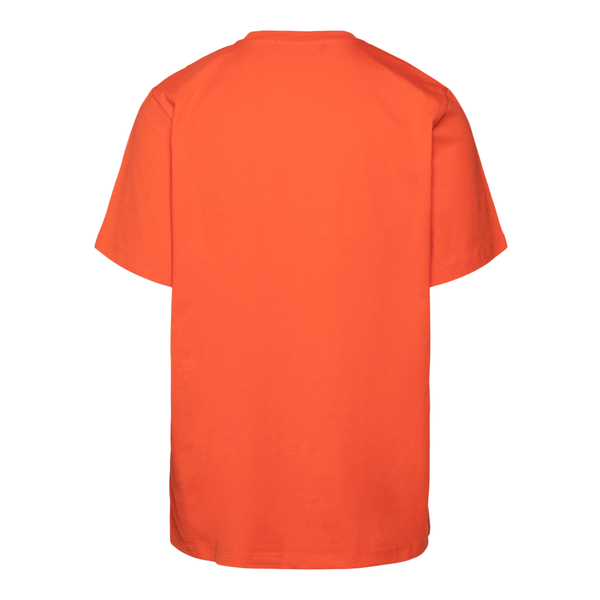 T-shirt arancione con logo e cuori                                                                                                                     davanti