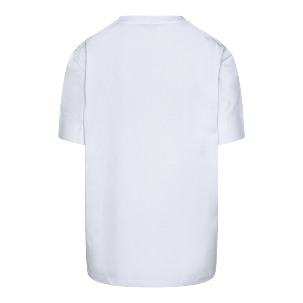 T-shirt bianca con applicazione logo                                                                                                                   davanti