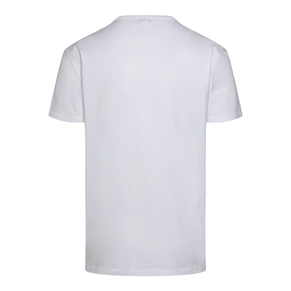 T-shirt bianca con stampa nome brand                                                                                                                   davanti