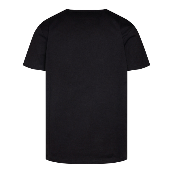 T-shirt nera con stampa effetto zip                                                                                                                    davanti