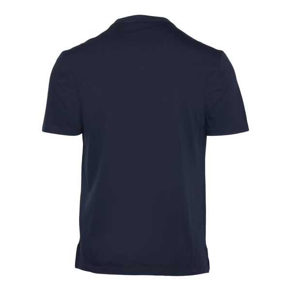 T-shirt blu con logo                                                                                                                                   davanti