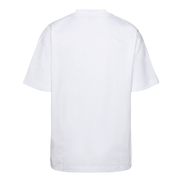 T-shirt bianca con stampa fotografica                                                                                                                  davanti