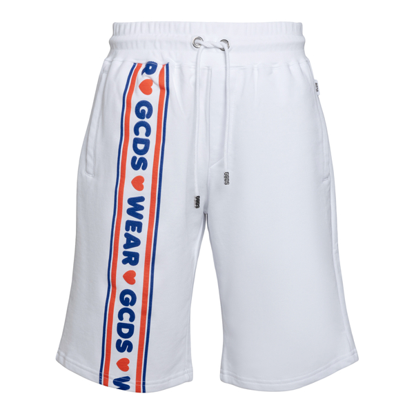 White shorts with logo band                                                                                                                           Gcds CC22M30S106 front