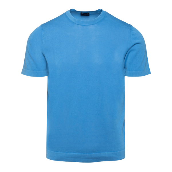 Minimal light blue T-shirt                                                                                                                            Drumohr D0GF100 front