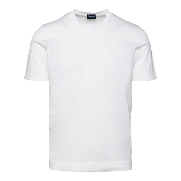 White round neck T-shirt                                                                                                                              Drumohr D0GF100 front