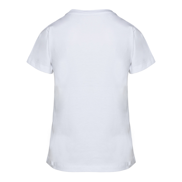 T-shirt bianca con logo                                                                                                                                davanti
