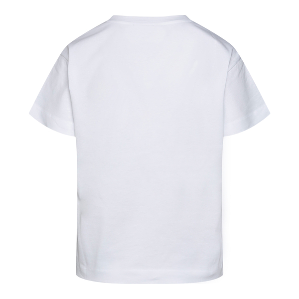 T-shirt bianca con piccola stampa logo                                                                                                                 davanti
