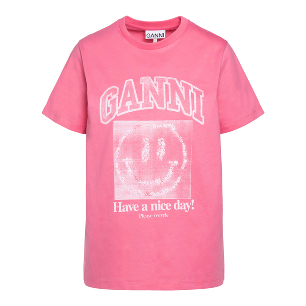 T-shirt with front print                                                                                                                              Ganni T3072 front